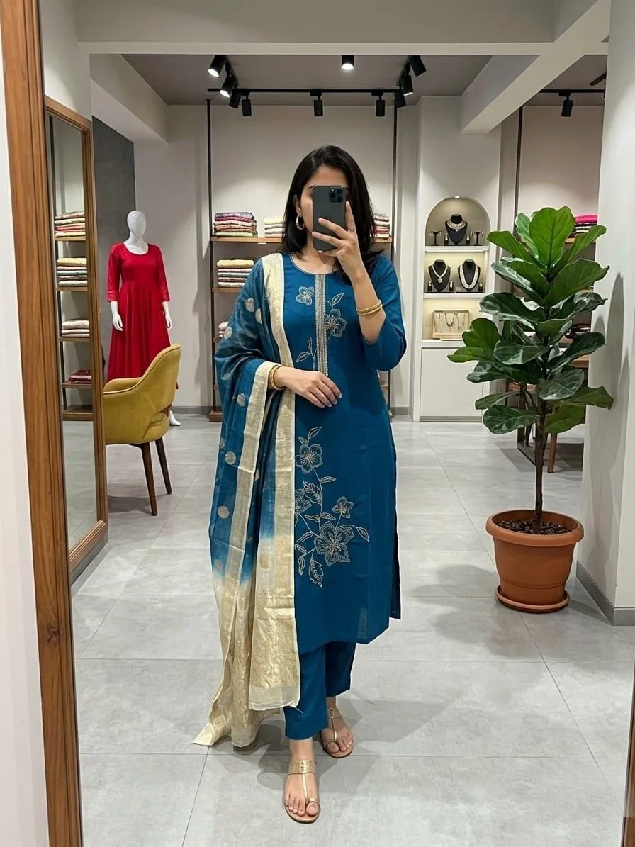 Elegant Straight Cut Salwar Suit